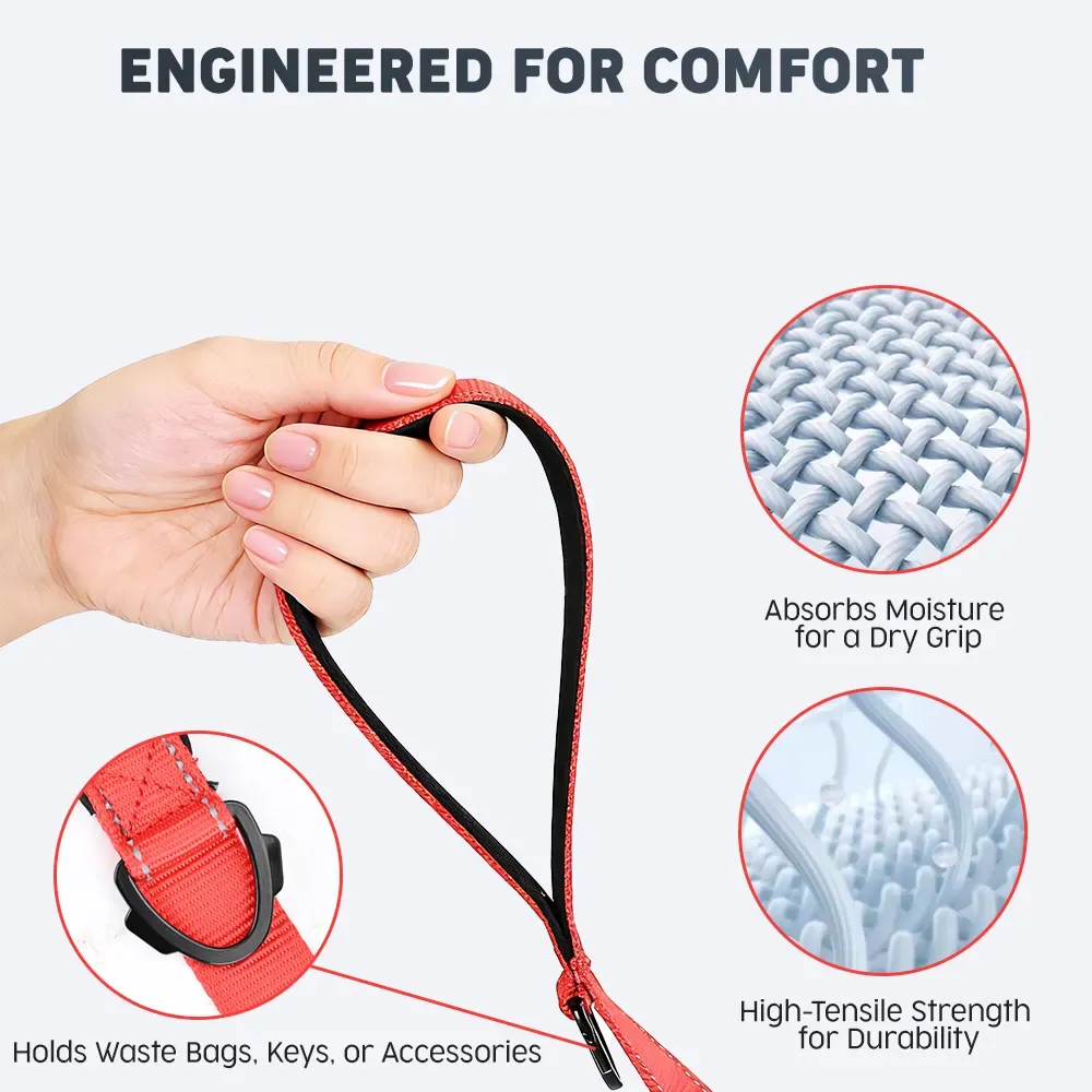 Close-up of the moisture-wicking padded comfort handle