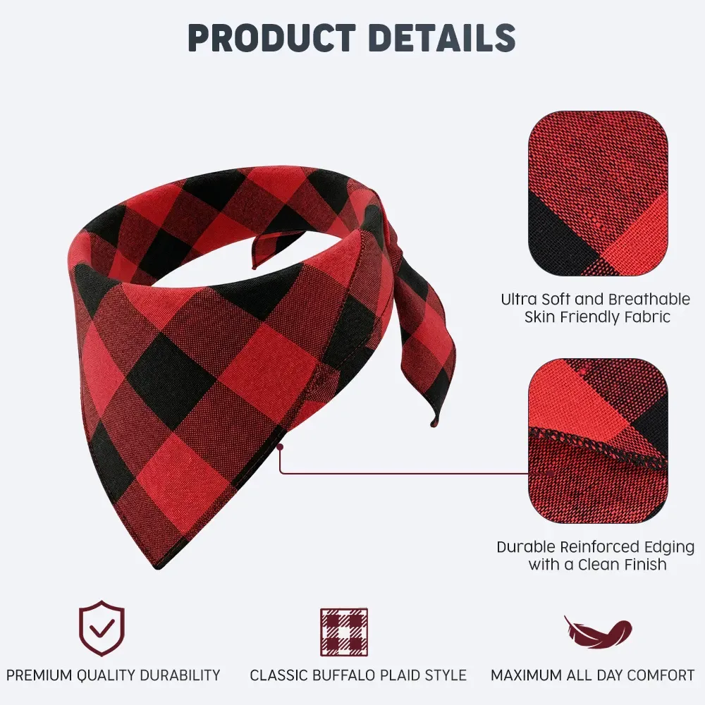 Plaid pet bandana product details