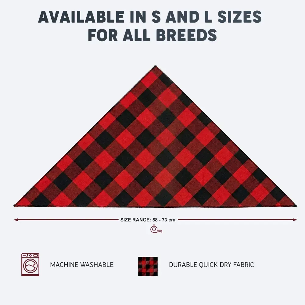 Bandana size guide for small and large pets